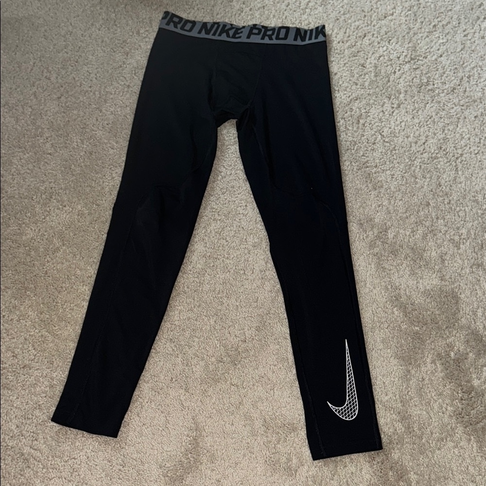 Nike Pro Kids Black Sport Leggings Boys XL